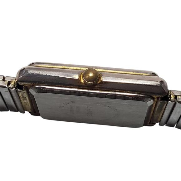 Vintage CHOICE Quartz Watch Hong Kong Rectangular Face Stretch Band New Battery - Picture 13 of 15